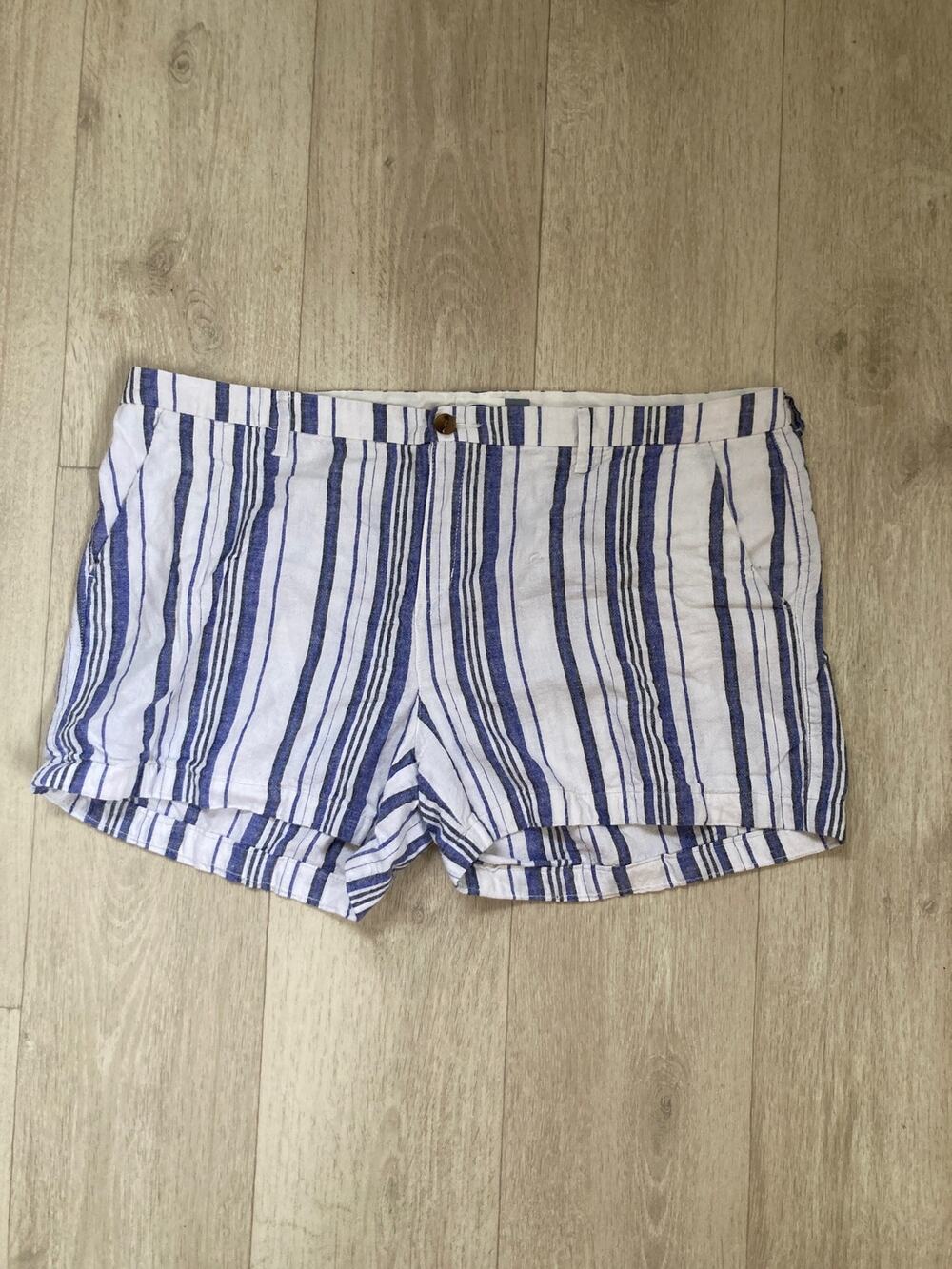 Old Navy Striped Linen Blend Shorts, Size 20
